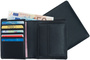 Alassio Portefeuille combiné, cuir, noir