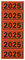 ELBA Inhaltsschild "2026", gelb, Maße: (B)57 x (H)25 mm
