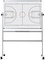 Bi-Office Tableau blanc mobile, basket, 1.200 x 900 mm