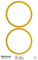 ZDesign HOME Étiquette, cadre doré, 50 mm