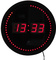 ALBA Horloge murale "HORLED", à quartz, en plastique, noir