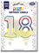 Clairefontaine Bougie nombre "Pailletée", numéro 18