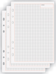 bind Fiche de rechange pour notes Manager, A6, quadrillé