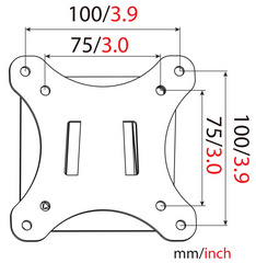 DIGITUS Fixation murale LCD/LED/TFT, jusqu'à 68,58 cm (27")