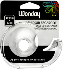 Wonday Dévidoir manuel, transparent, en plastique, vide