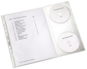LEITZ Pochette perforée avec rabat CD, A4, PP, 0,12 mm,
