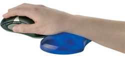 Fellowes Repose-poignet pour souris Crystal Gel, bleu