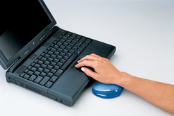 Fellowes Repose-poignet pour souris Crystal Gel, bleu