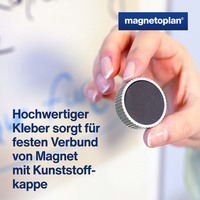 magnetoplan Discofix aimant rond "magnum", jaune