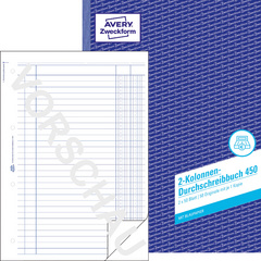 AVERY Zweckform Formularbuch "2-Kolonnen-Durchschreibbuch"