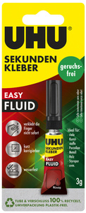 UHU Colle instantanée EASY FLUID, sans solvant, tube de 3 g