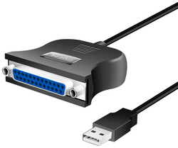 LogiLink Câble d'imprimante USB 1.1, Sub-D 25 broches, 1,8 m