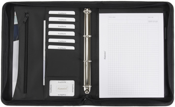 Alassio Serviette classeur "Office Set", noir