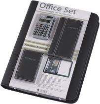 Alassio Serviette classeur "Office Set", noir