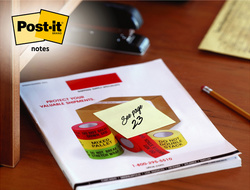 Post-it Bloc-note adhésif, 101 x 101 mm, ligné, jaune