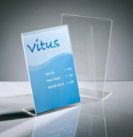 sigel Présentoir de table, acrylique, A4 portrait, incliné