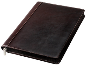 Alassio Conférencier "MONACO", A4, cuir, marron sombre