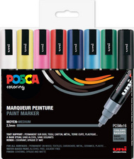 POSCA Marqueur peinture à eau, encre à pigmentation Jaune, pointe fine PC3M  J