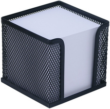 WEDO Bloc cube avec boîtier "Office", fil métallique, noir