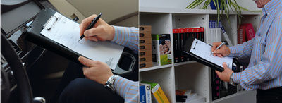 WEDO Porte-bloc, avec compartiment de rangement, noir
