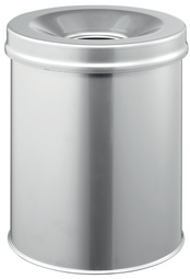 DURABLE Corbeille à papier SAFE, rond, 15 litres, argent