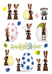 HERMA Stickers de Pâques CLASSIC "Fête des lapins"