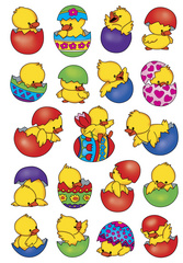 HERMA Stickers de Pâques DECOR "Poussin dans l'oeuf"