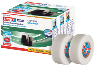 tesa Dévidoir de bureau Easy Cut Compact, pack économique