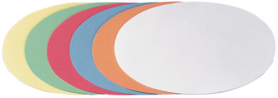FRANKEN Carte de présentation, oval, 110 x 190 mm, orange