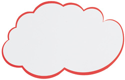 FRANKEN Carte nuage pour présentation, 230 x 140 mm, blanc