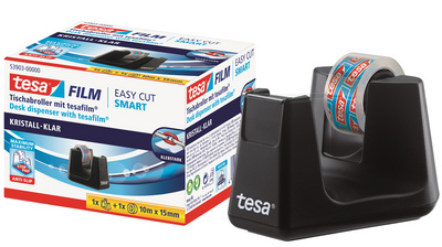 tesa Dévidoir de bureau Smart ecoLogo, équipé, noir