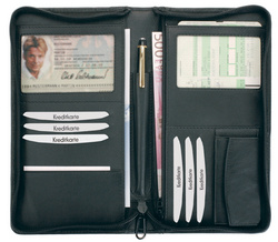 Alassio Organiseur de voyage RFID Document Safe, cuir nappa