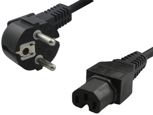 LogiLink Câble d'alimentation contact de securité, coudé, 2m