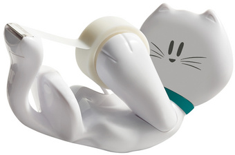 3M Scotch Dévidoir de bureau "Cat", en forme de chat, équipé