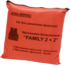 LEINA Set de 4 gilets de sécurité/gilets de signalisation