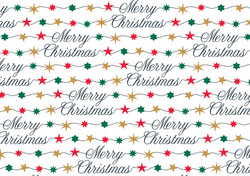 SUSY CARD Papier cadeau de Noël "guirlande étoilée"