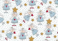 SUSY CARD Papier cadeau de Noël "angelot étoile"