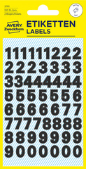 AVERY Zweckform Stickers de chiffres, chiffres 0-9, noir