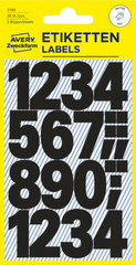 AVERY Zweckform Stickers de chiffres, chiffres 0-9, noir