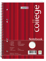 LANDRÉ bloc-notes "college", A5, 160 feuilles, quadrillé,