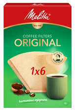 Melitta Filtre à café arôme "1x6", marron nature
