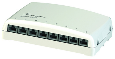 Telegärtner Mini répartiteur MPD8-HS Cat.6A (IEC)