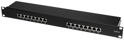 LoogiLink Panneau de brassage 19" cat.6 Econline, 16 ports