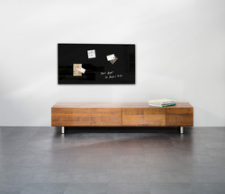 sigel Tableau magnétique en verre "artverum", noir