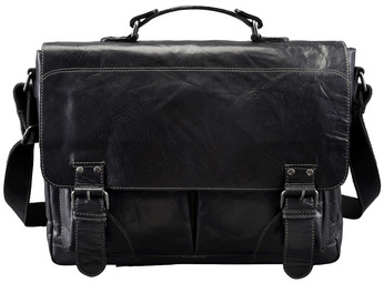 PRIDE&SOUL Sac à bandoulière "Business Sac XL", cuir, noir