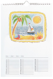 folia Calendrier mural créatif, 170 x 240 mm, noir