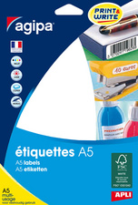 agipa Etiquette universelle, 210 x 148 mm, blanc