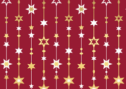 SUSY CARD Papier cadeau de Noël "lignes d'étoiles"