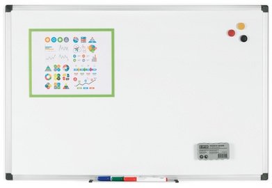 Bi-Office Tableau blanc "Maya", 600 x 450 mm, laqué