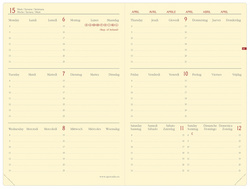 QUO VADIS Agenda Horizontal 15 SD, 2026/2027, bleu denim